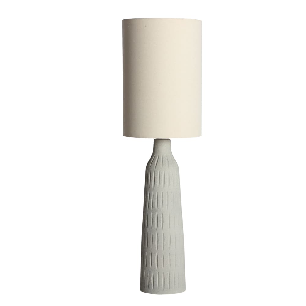 Lampe haute en céramique gris  en 34x34x120 cm