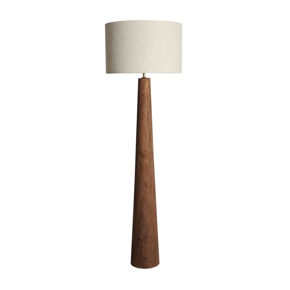 Lampe haute en bois de