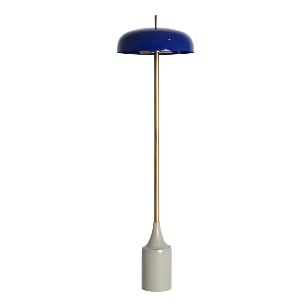 Lampe haute en fer bleu brillant en 38x38x135 cm
