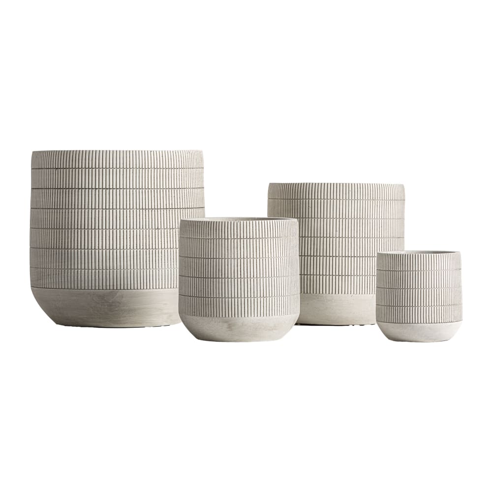 Jardinière en céramique gris  en 43x43x44 cm