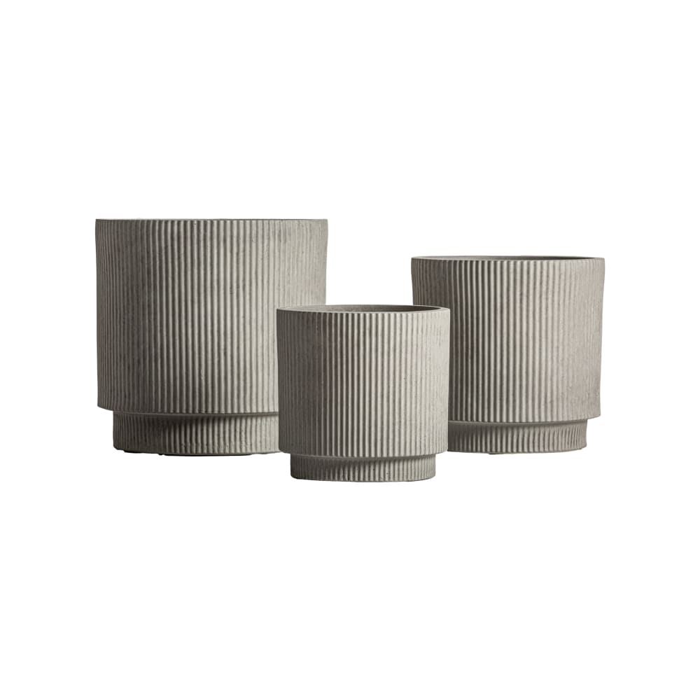 Jardinière en céramique gris  en 36x36x36 cm