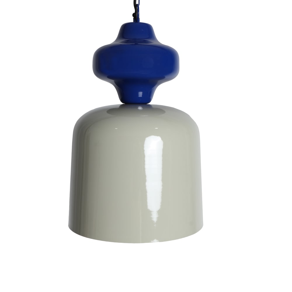 Lustre en fer gris brillant en 31x31x53 cm