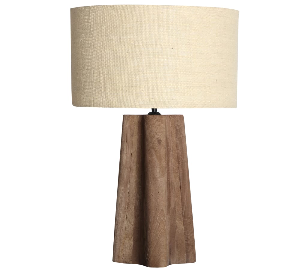 Lampe de salon en bois de mangue marron  en 40x40x67 cm