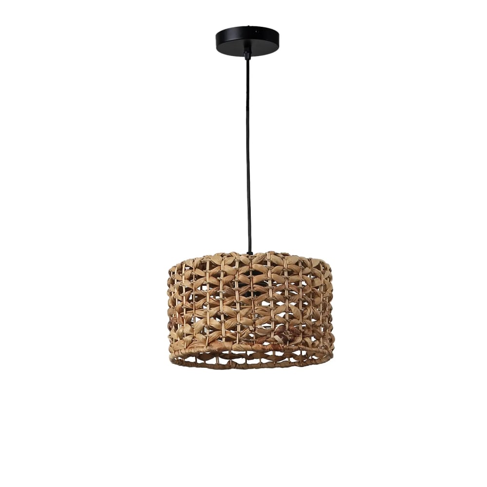 lampara colgante de ratan rustica algas marinas d28
