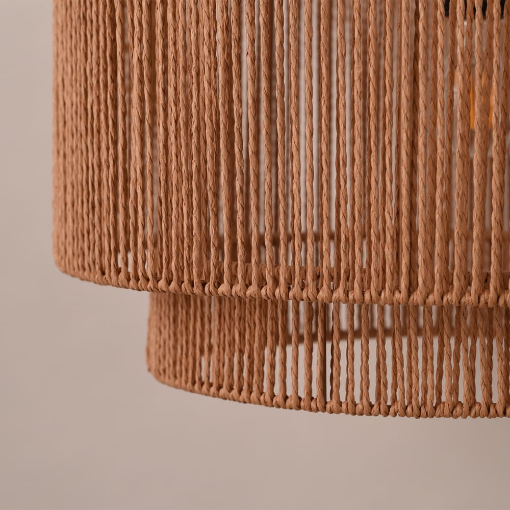 Suspension en papier tressé, E27 Ø45 cm — vue 4