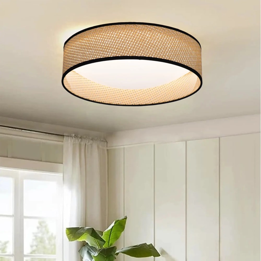 Deckenleuchte aus natürlichem Rattan Ø40 cm 30W CCT boho Stil -