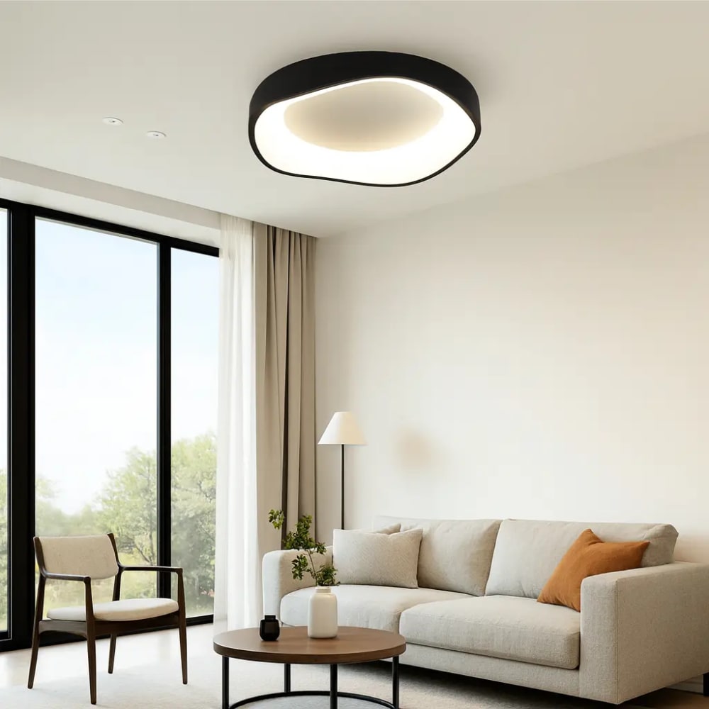 Deckenleuchte aus schwarzem Metall Ø40 cm 36W CCT modern nordisch