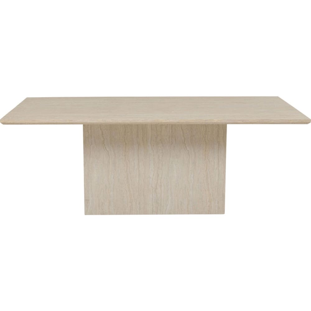 Kare Design Esstisch für 8 Personen in Travertinstein-Optik, beige, L200cm style modern - Marmor