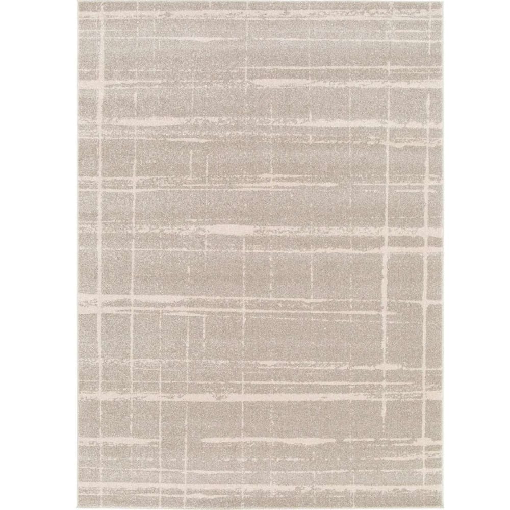 Tapis moderne abstrait gris beige 120x170