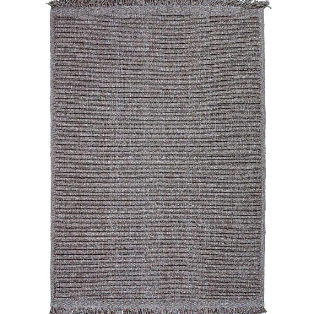 Tapis aspect jute motif - rayures