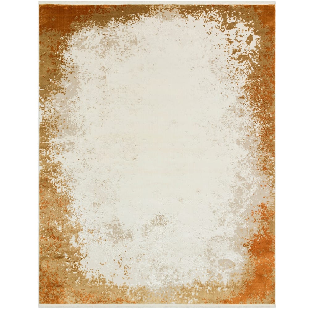 Tapis moderne abstrait beige/terra 200x290