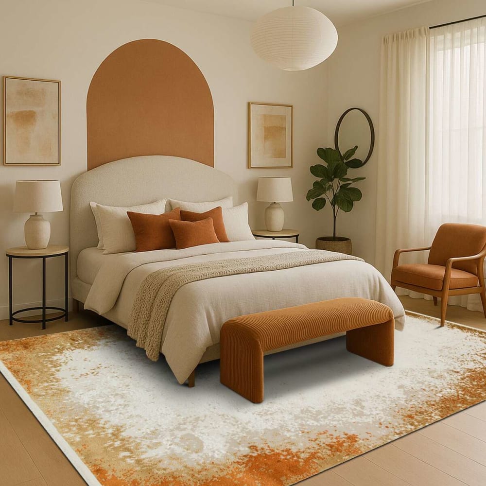 Tapis moderne abstrait beige/terra 120x180 — vue 3