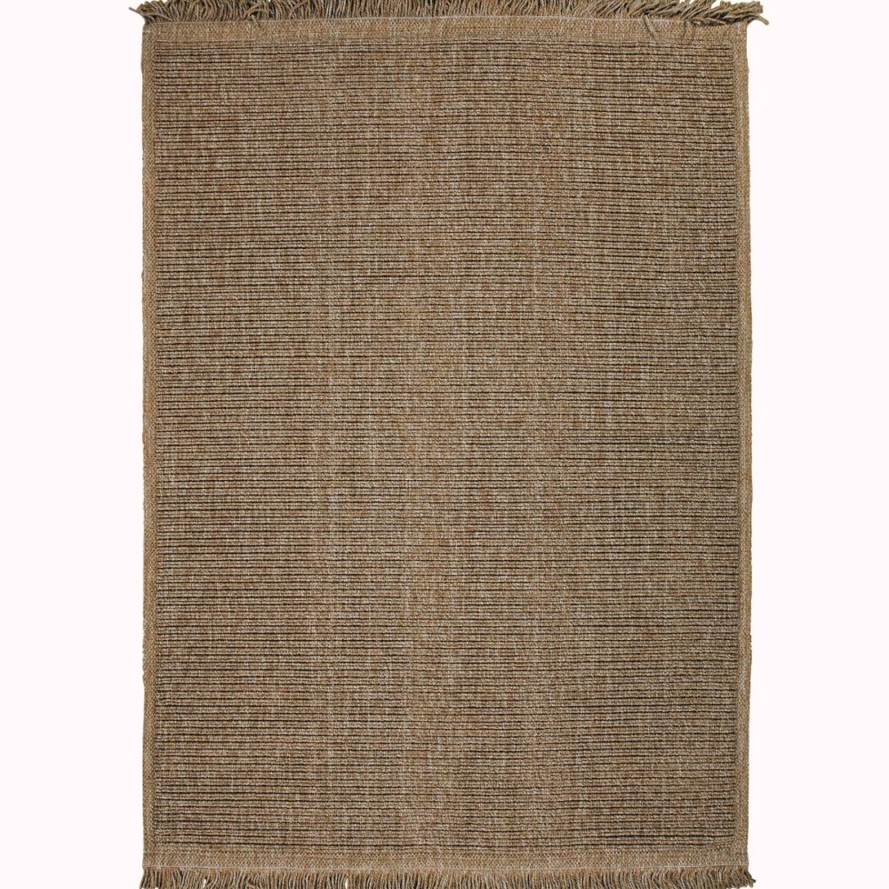 Tapis aspect jute motif - rayures