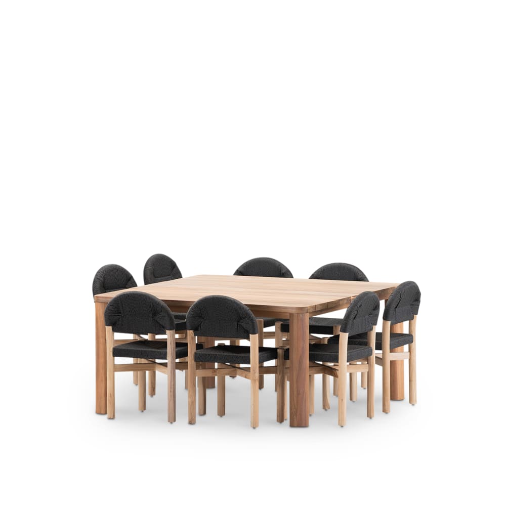 Set de table 150x150cm - chaises