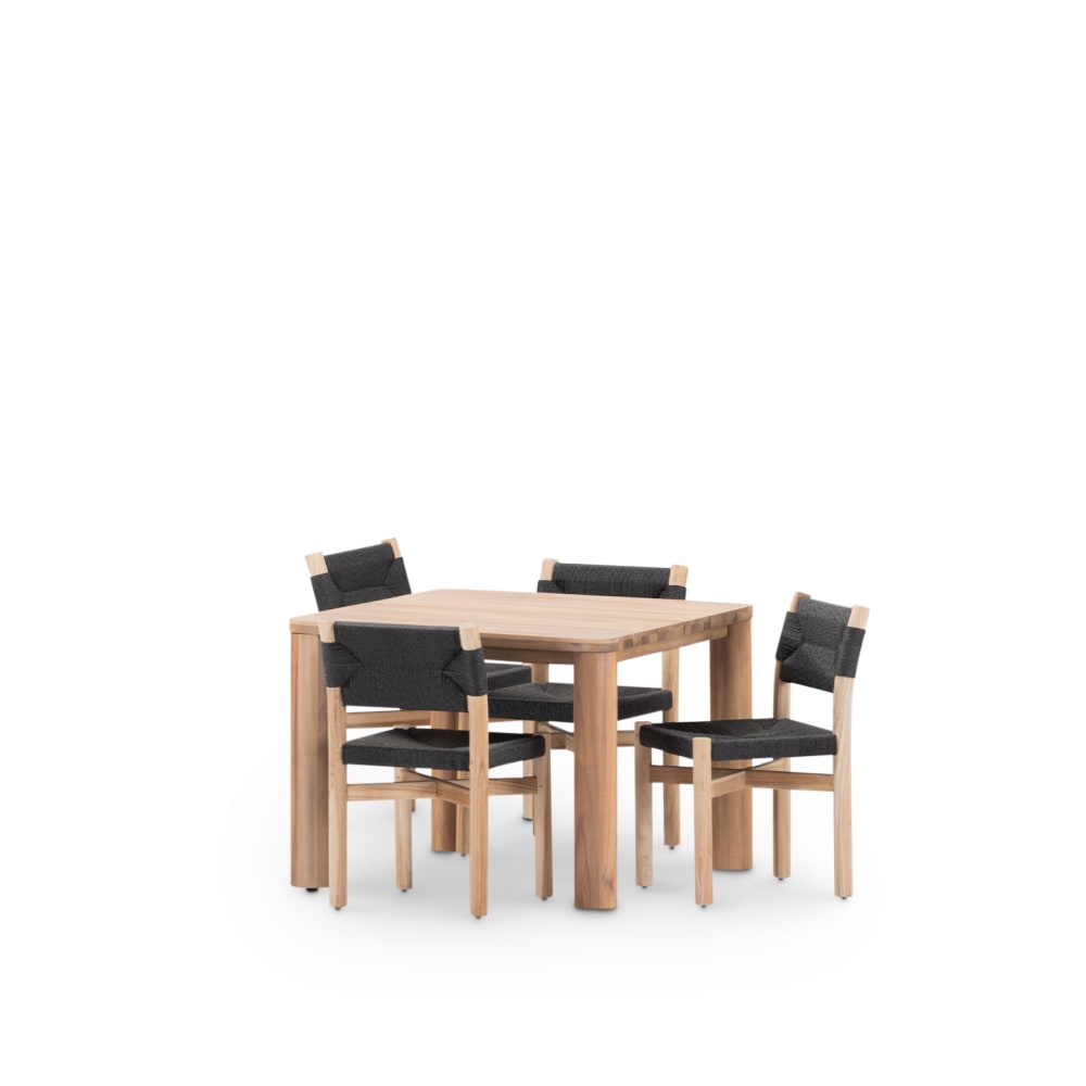 Set de table 100x100cm - chaises