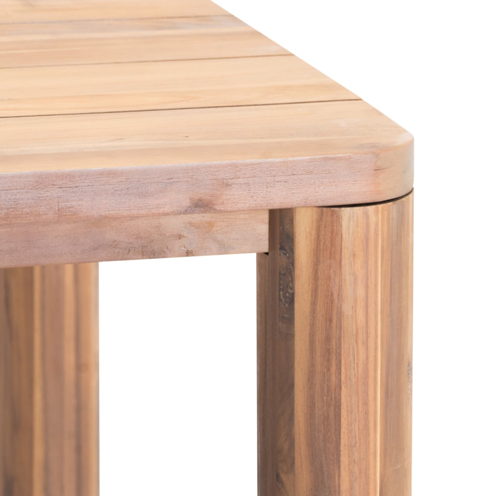Tischset 100x100 cm und 4 Stühle aus Holz und schwarzem  Rattan -
