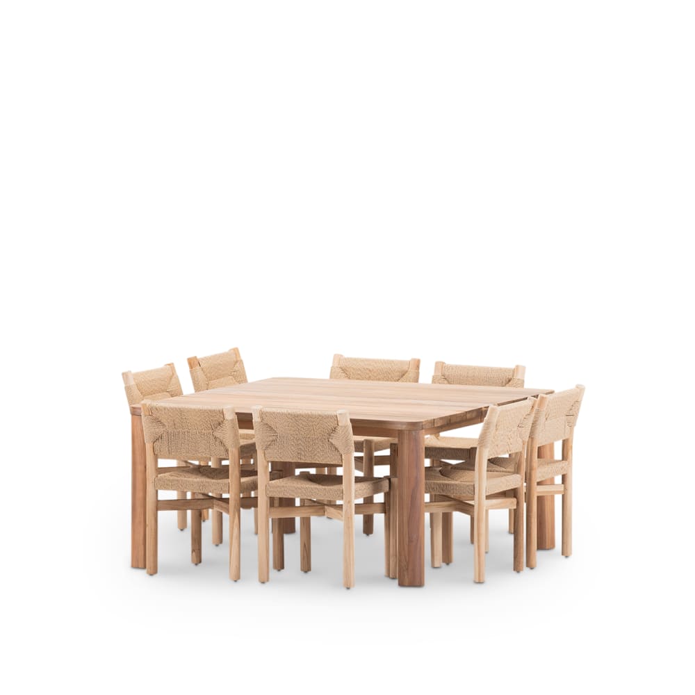 Set de table 150x150cm - chaises