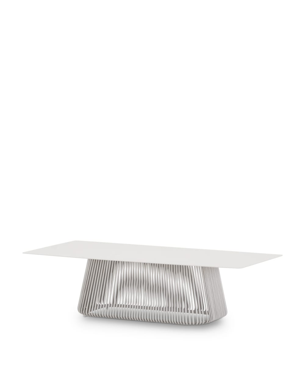 Table basse 138x68 aluminium beige