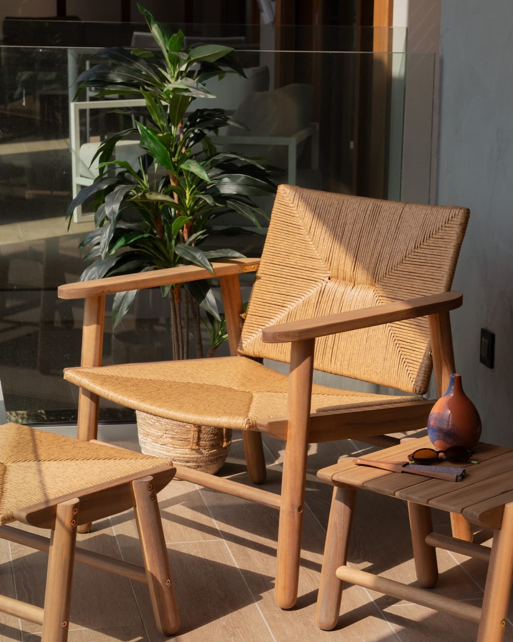 Gartenbeistelltisch aus Holz, 46x41cm - Maisons Du Monde