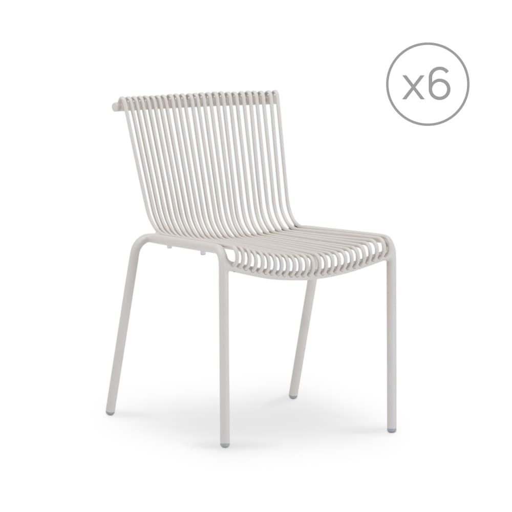 Lot de 6 chaises empilables