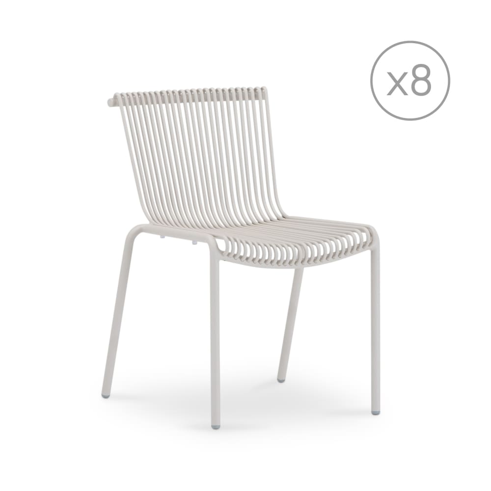Lot de 8 chaises empilables