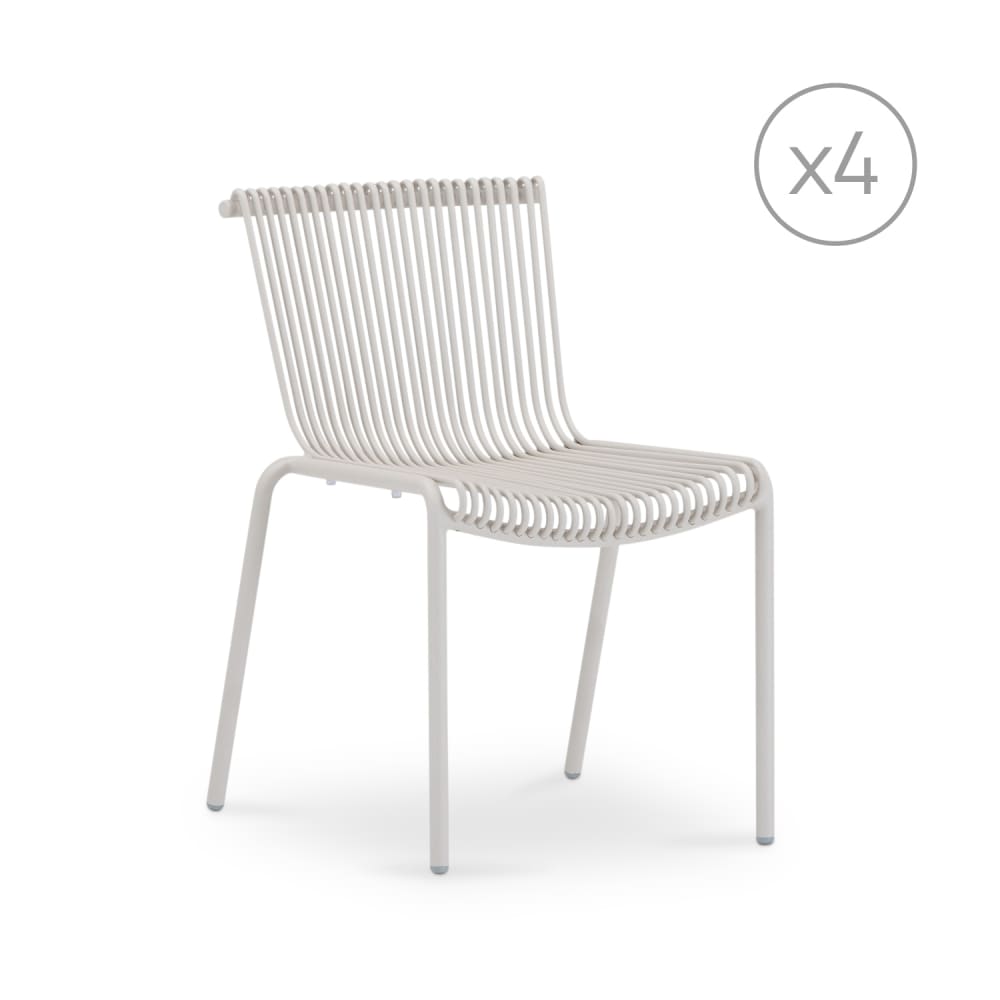 Lot de 4 chaises empilables