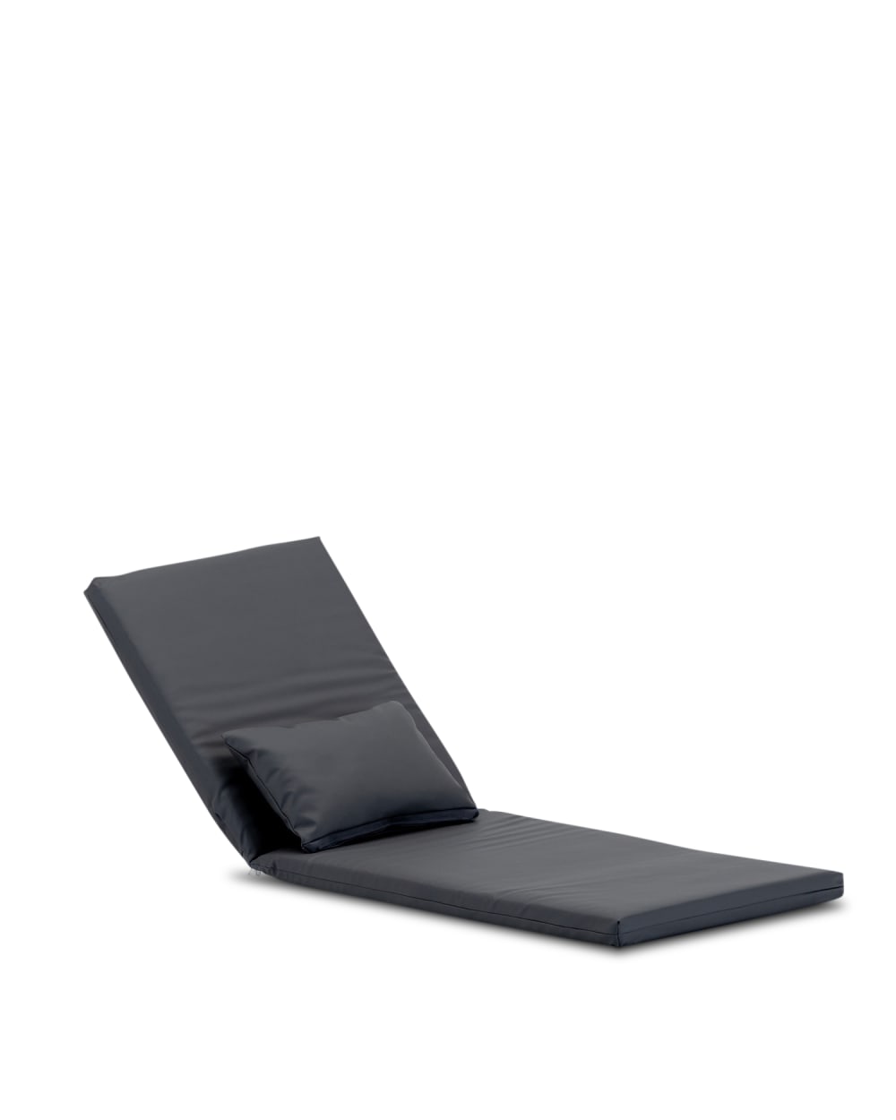 Coussin de chaise longue imperméable en cuir nautique gris