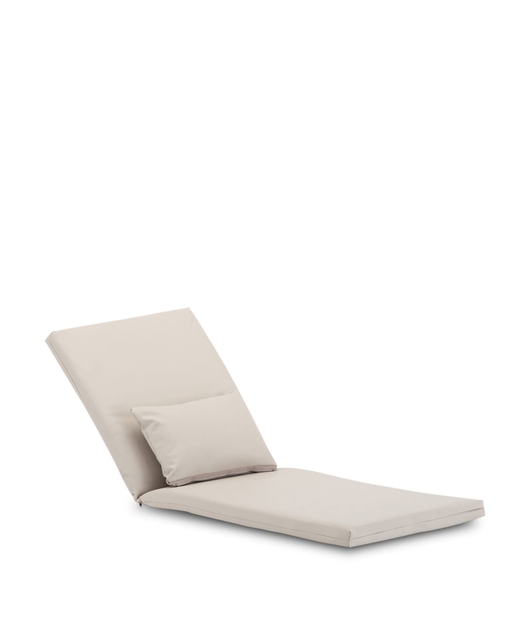 Coussin de chaise longue imperméable en cuir nautique beige