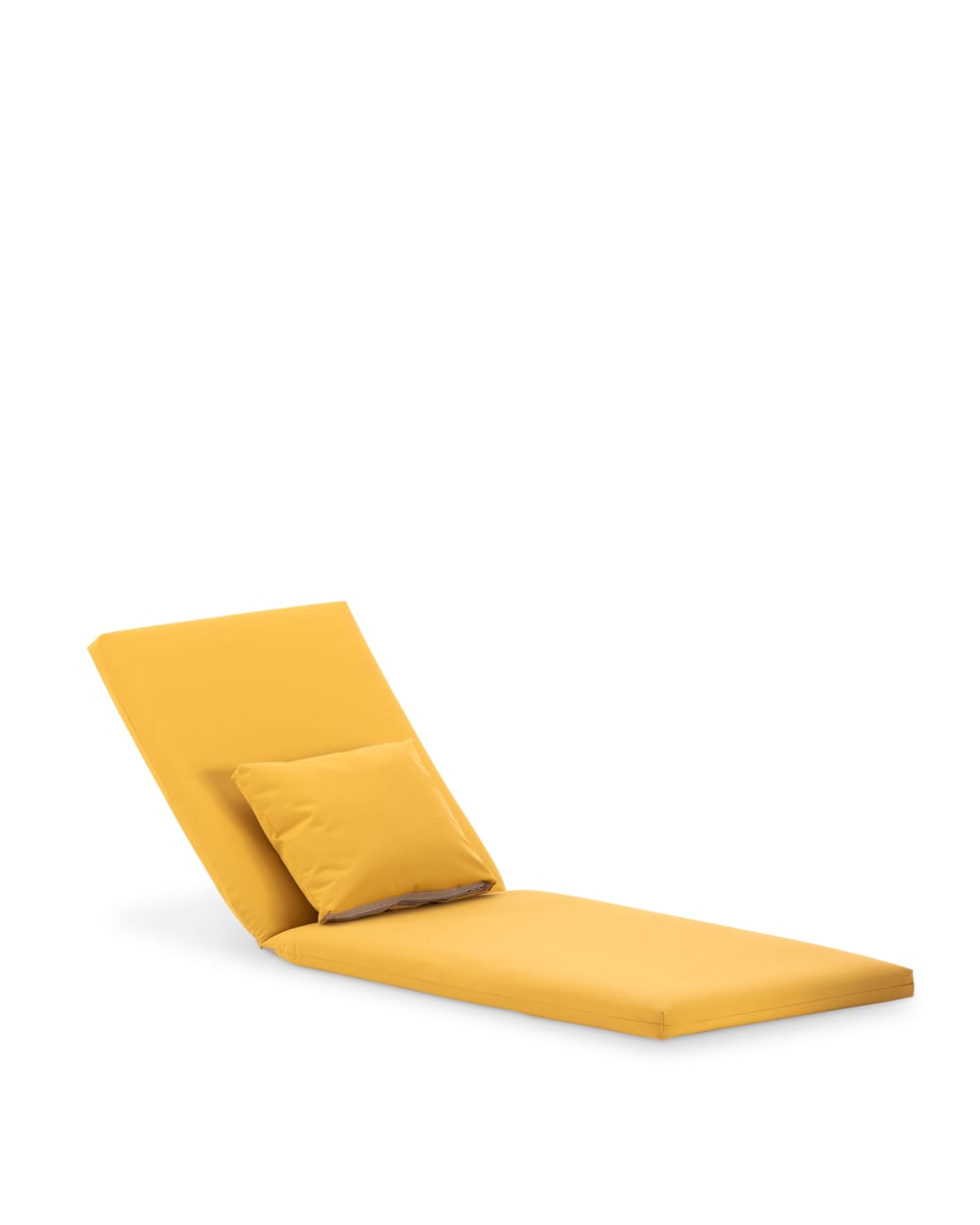 Coussin de chaise longue imperméable en acrylique jaune