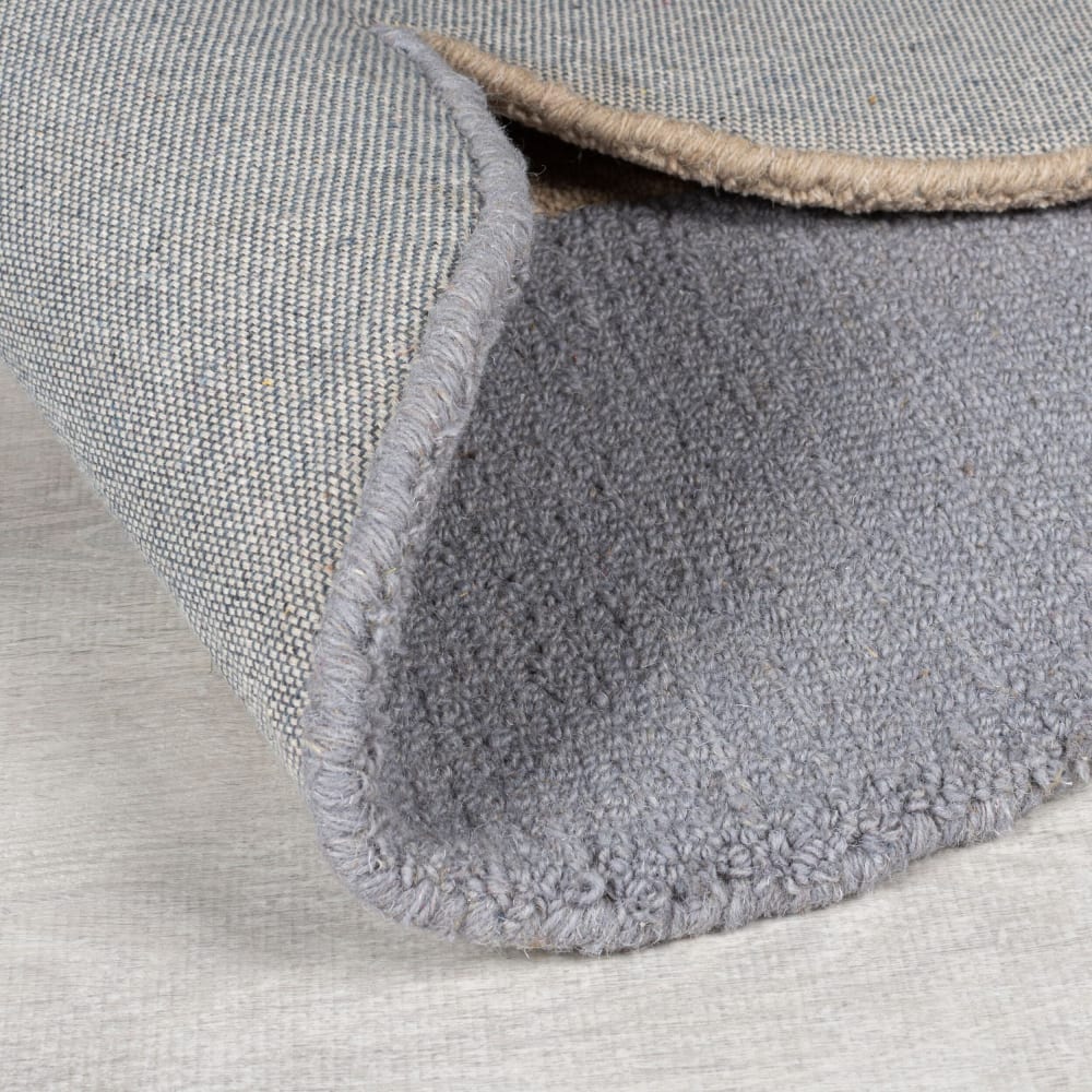 Tapis en laine bleue, jaune, terracotta et beige 120x170cm — vue 4