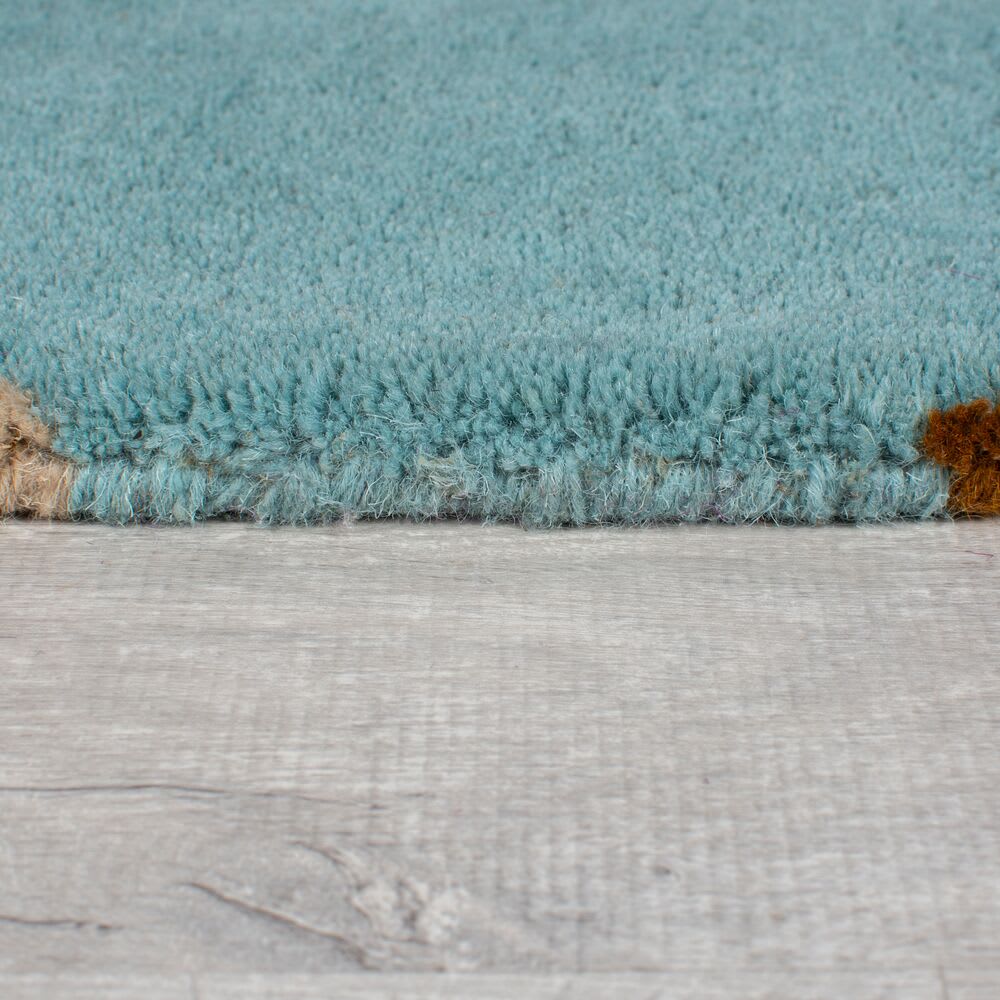 Tapis en laine rose, marron, beige et bleue 160x230cm — vue 4