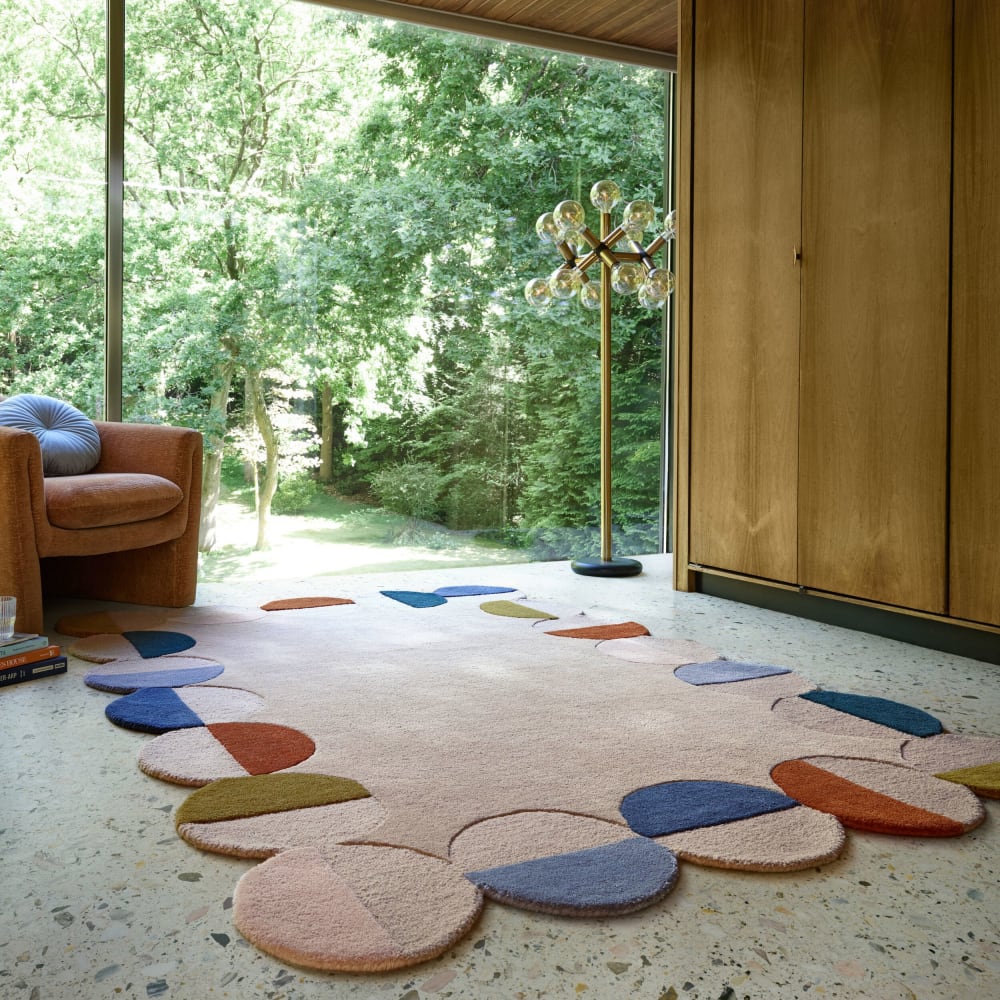 Tapis en laine multicolore 160x230cm — vue 3
