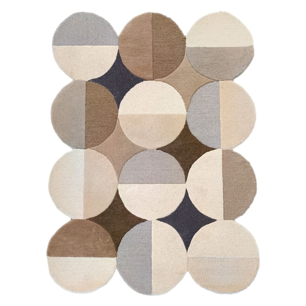 Tapis en laine grise,