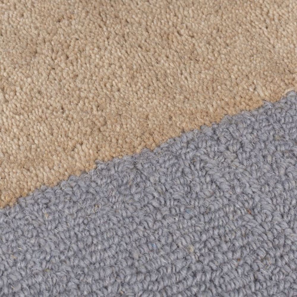 Tapis en laine de couloir grise, beige et marron 80x230cm — vue 4