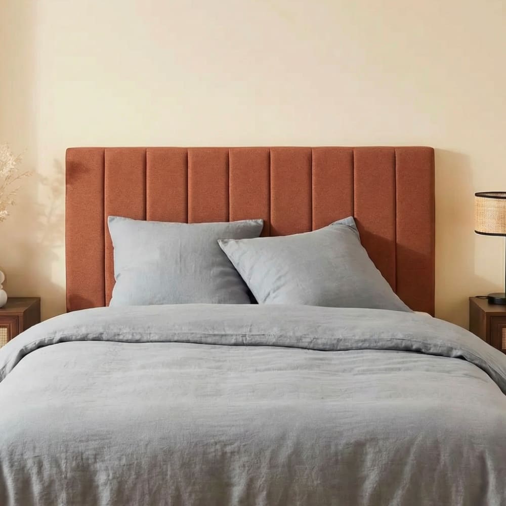 sweeek Kopfteil mit Stoffbezug camel 170 cm style modern Braun Pes - Polyester