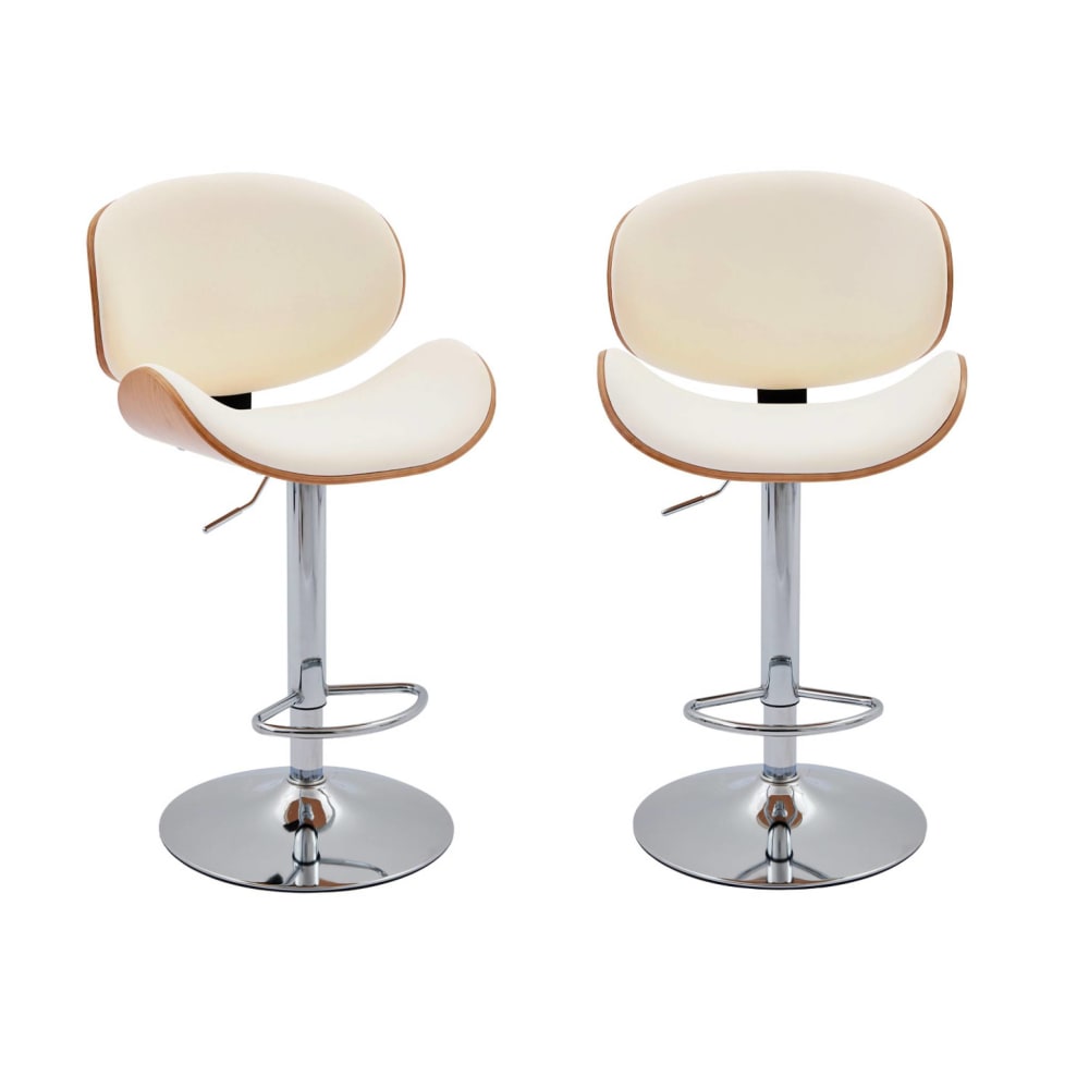 Lot 2 tabourets - cuir