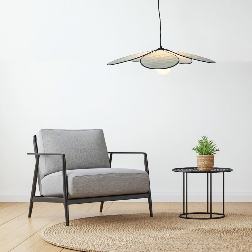 Suspension florale blanc D.80cm — vue 3