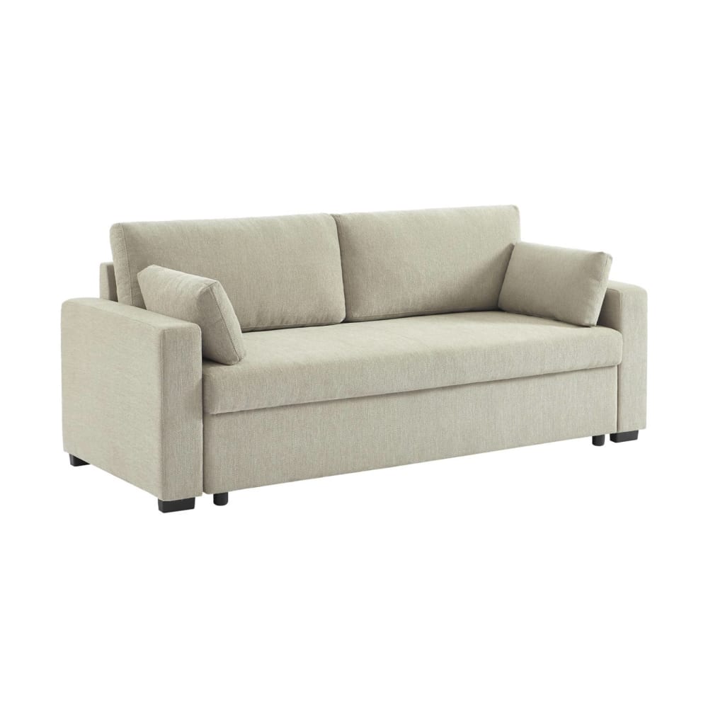 3-Sitzer Schlafsofa Chenille-Bezug in beige - Maisons Du Monde