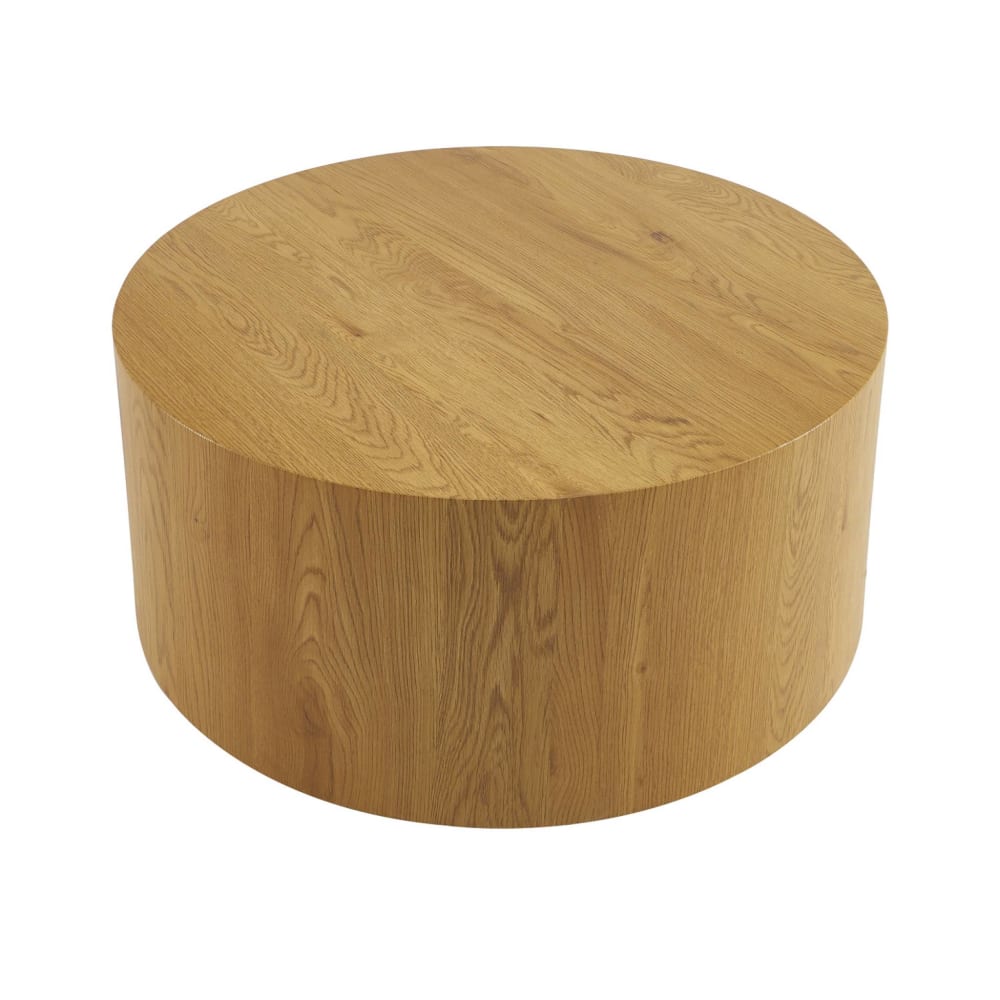 Table basse ronde effet chêne D80cm