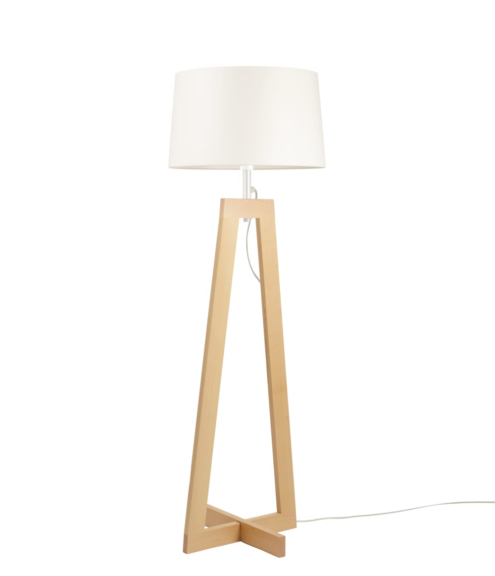 lampadaire en tissu blanc