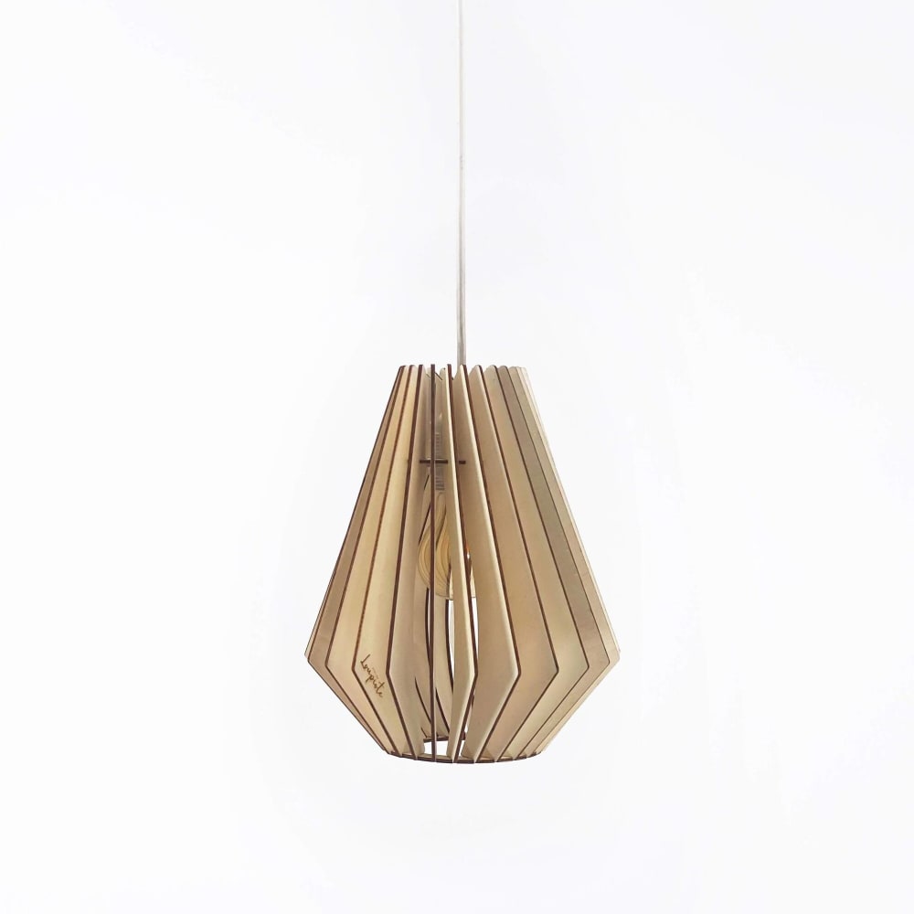 Suspension effet bois bois brut