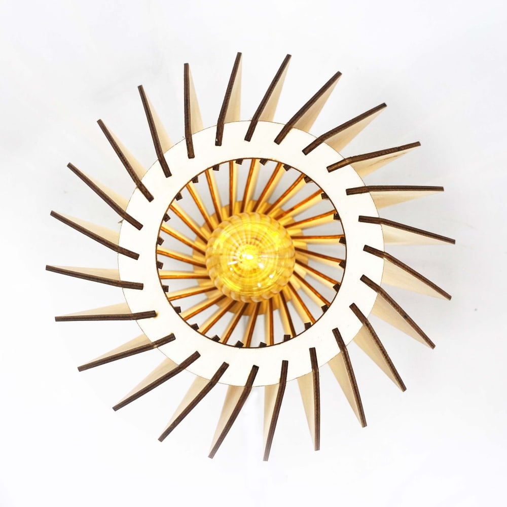 Suspension effet bois bois brut — vue 4