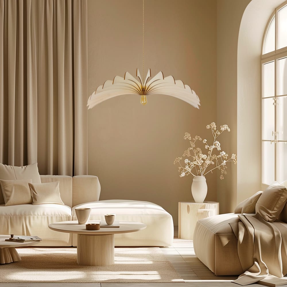 Suspension en bois naturel de peuplier 80 cm — vue 3