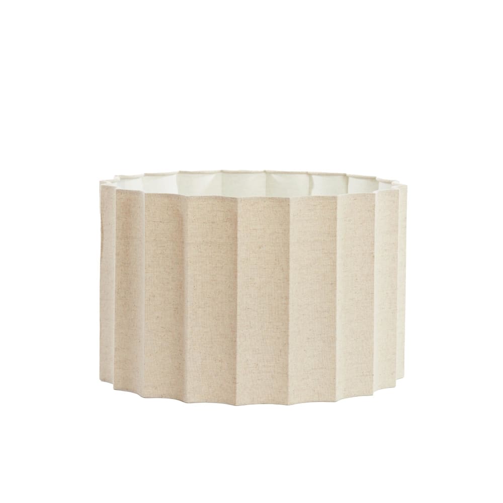 Abat-jour cylindrique textile crème 40x40x25cm