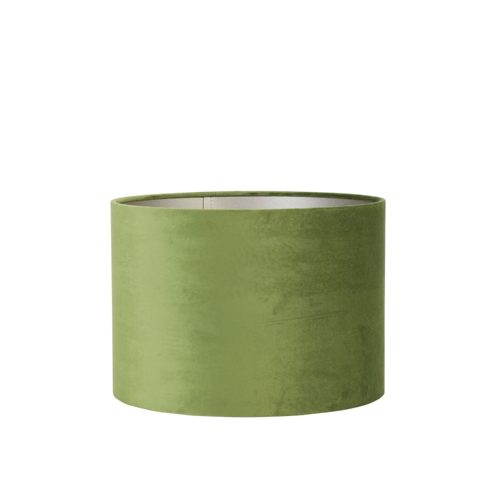 Abat-jour cylindrique vert velours ø30cm