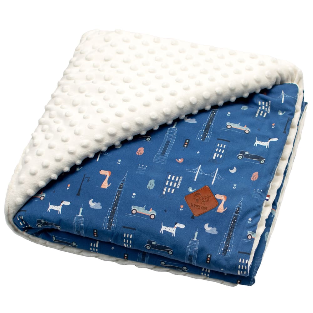 Couverture bébé enfant réversible en minky écru 100x70 cm Couverture bébé enfant réversible en minky écru 100x70 cm