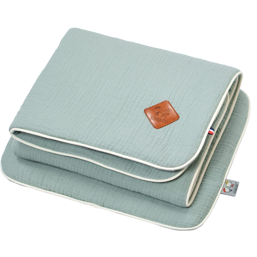 Sevira Kids Decken- und kissen-set für wiege oder moseskorb style classic chic GRÜN BAUMWOLLE Baby