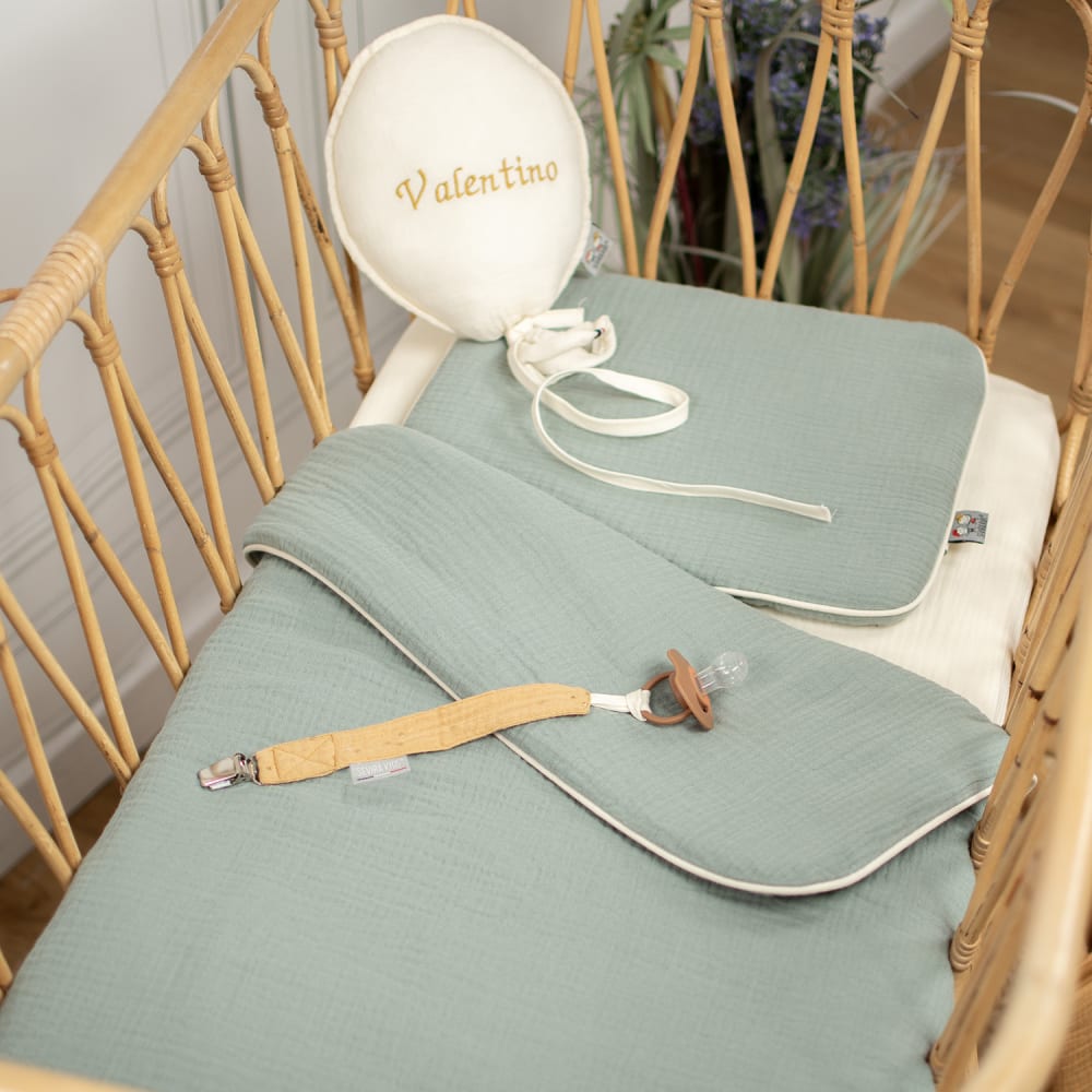 Decken- und kissen-set für wiege oder moseskorb - Maisons Du