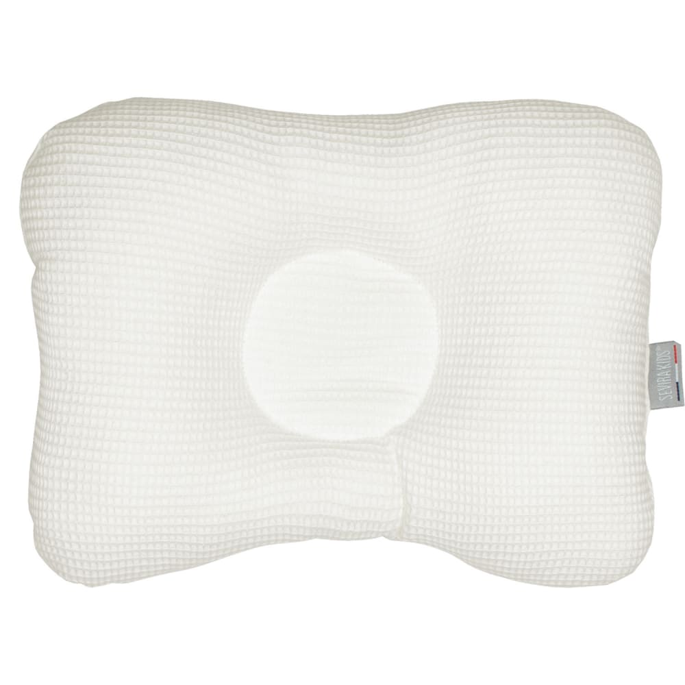 Coussin cale tête bébé en coton écru 30x25 cm