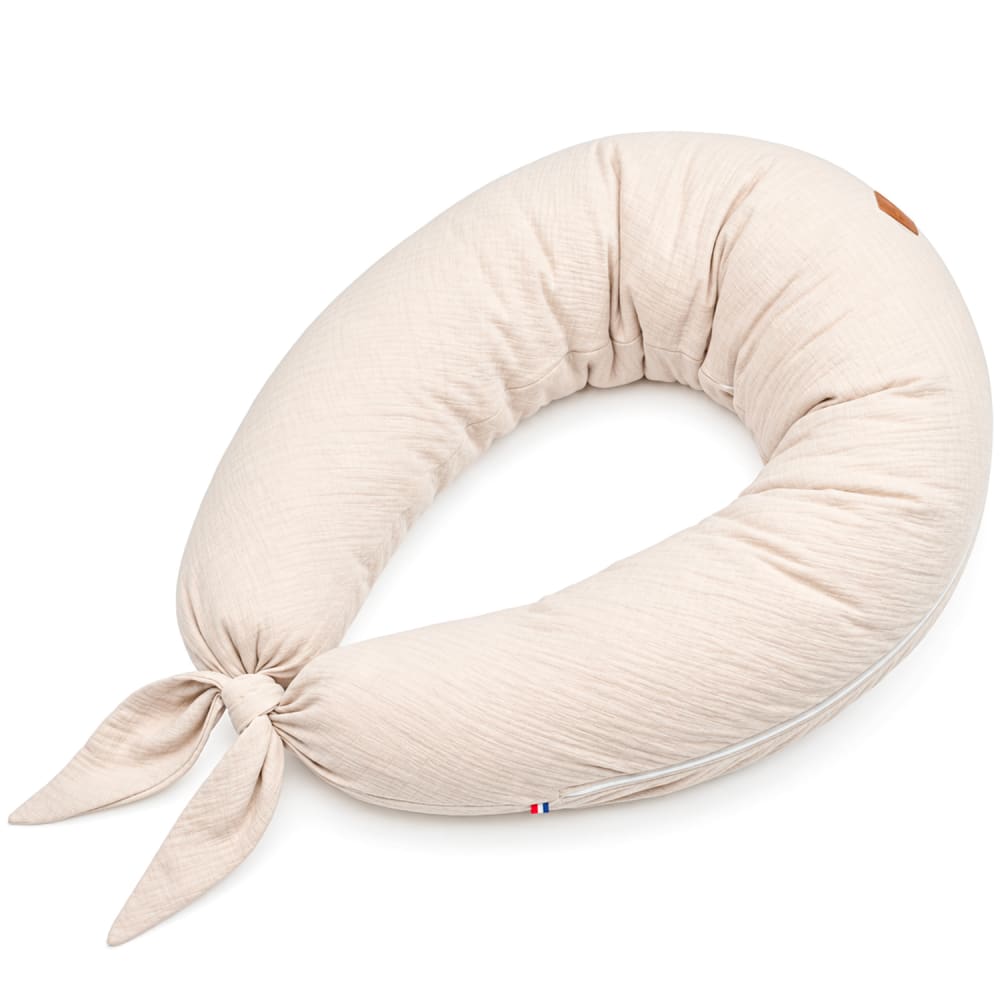 Sevira Kids Schwangerschafts- und stillkissen + bezug aus baumwollmusselin BEIGE BAUMWOLLE Baby